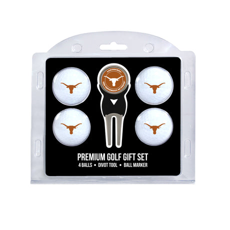 Texas Longhorns 4 Golf Balls And Divot Tool Gift Set