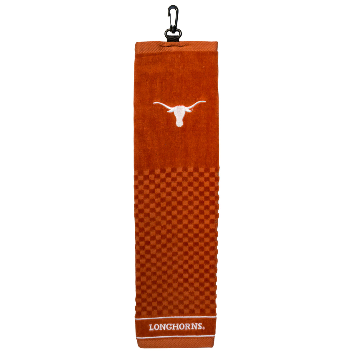 Texas Longhorns Tri-Fold Embroidered Scrubber Golf Towel