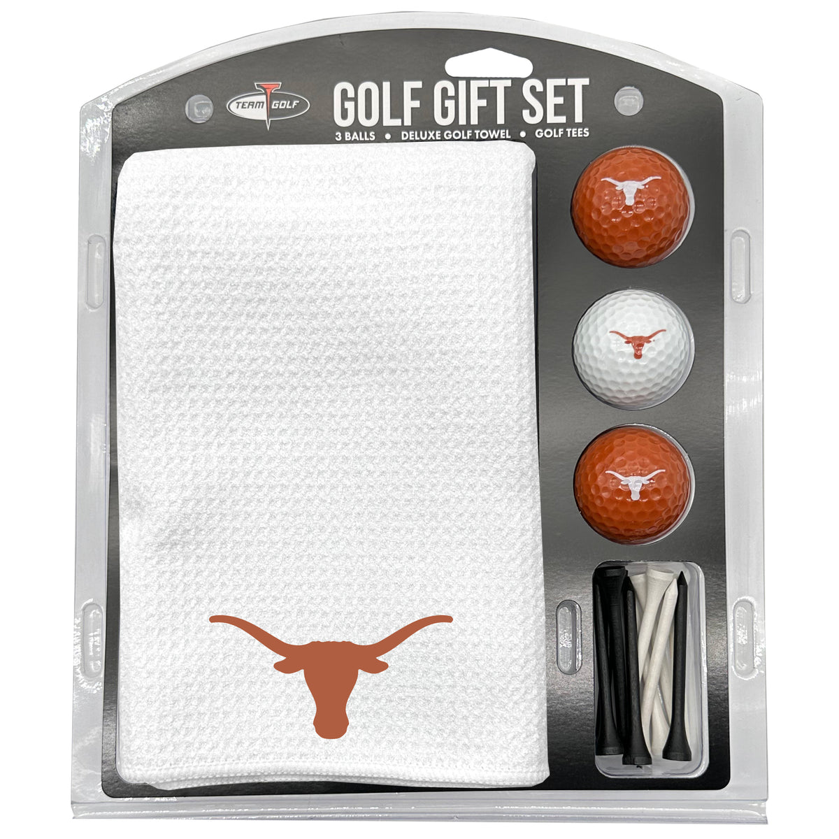 Texas Longhorns Microfiber Towel Golf Gift Set - White
