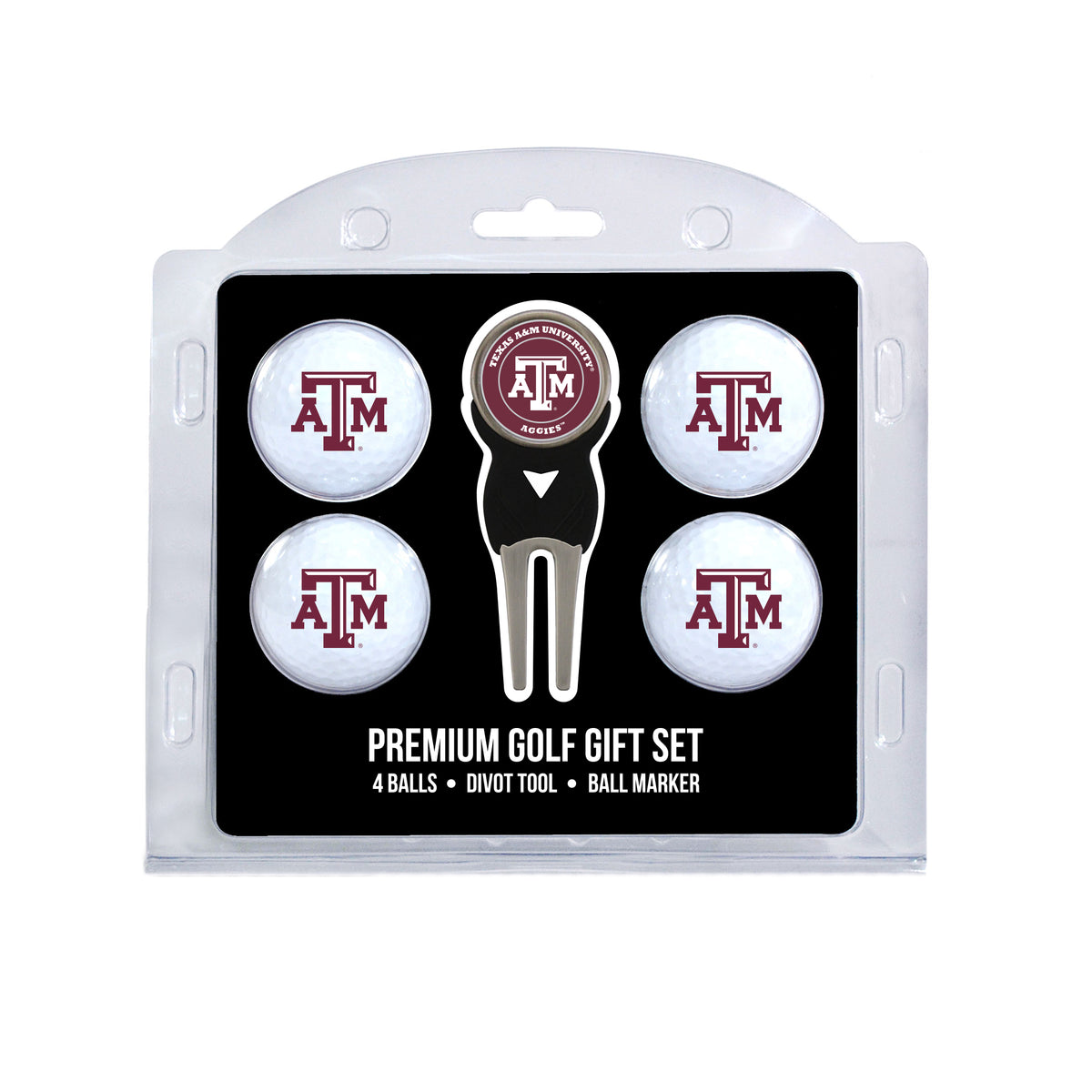 Texas A&M Aggies 4 Golf Balls And Divot Tool Gift Set