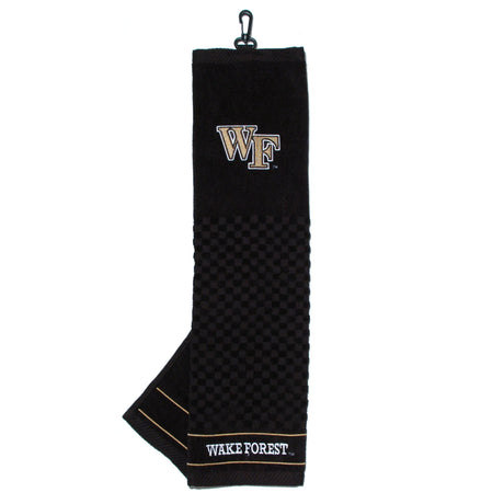 Wake Forest Demon Deacons Tri-Fold Embroidered Scrubber Golf Towel