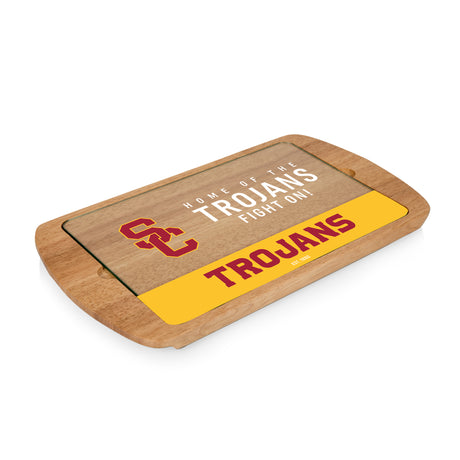 USC Trojans Billboard Glass Top Serving Tray