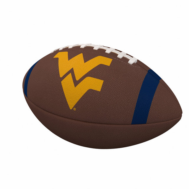 West Virginia Team Stripe Official-Size Composite Football