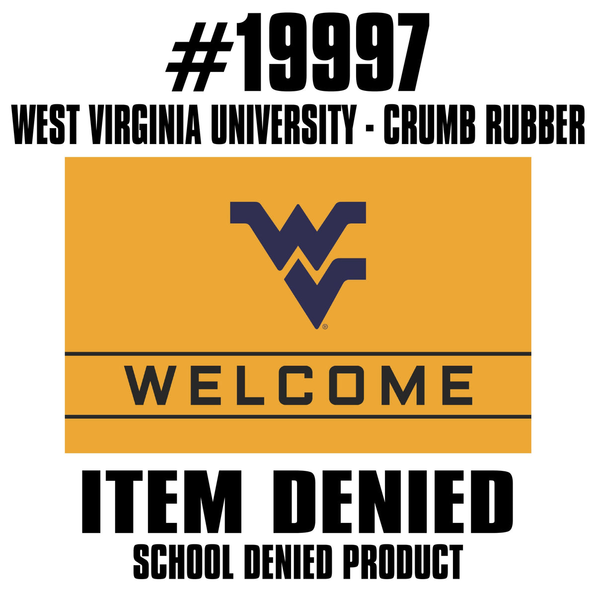 West Virginia University Crumb Rubber Door Mat