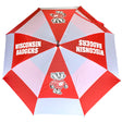 Wisconsin Badgers  Double Canopy Wind Proof Golf Umbrella