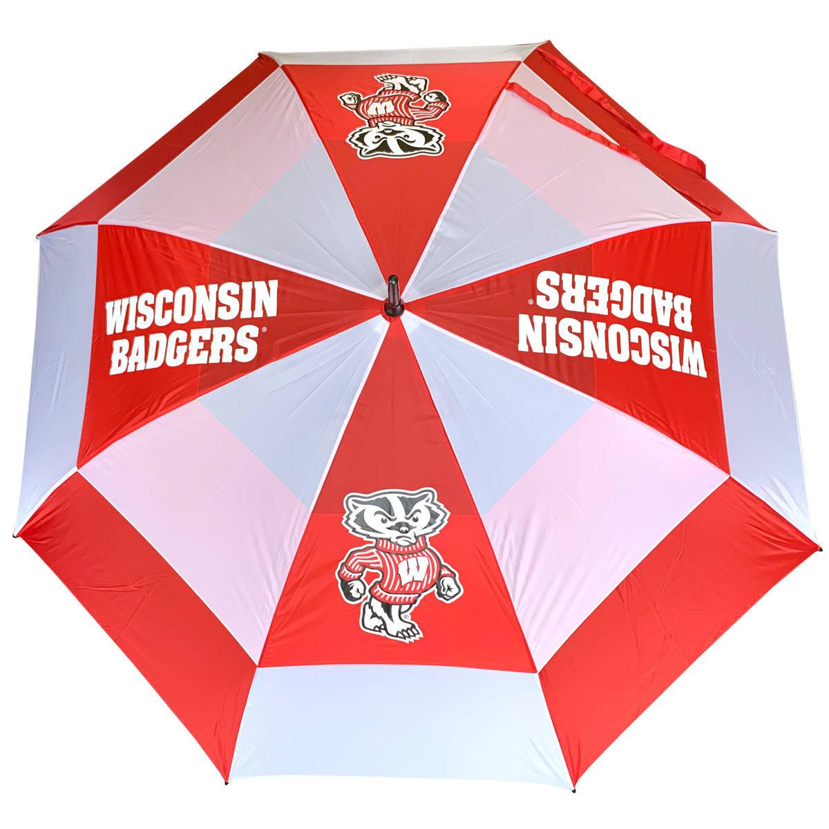 Wisconsin Badgers  Double Canopy Wind Proof Golf Umbrella