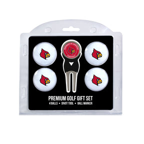 Louisville Cardinals 4 Golf Balls And Divot Tool Gift Set
