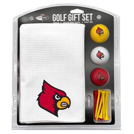 Louisville Cardinals Microfiber Towel Golf Gift Set - White