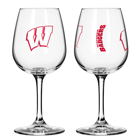 Wisconsin 12oz Gameday Stemmed Wine Glass