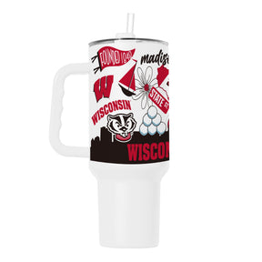 Wisconsin 40oz Native Powder Coat Tumbler - Logo Brands