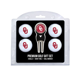 Oklahoma Sooners 4 Golf Balls And Divot Tool Gift Set