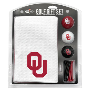 Oklahoma Sooners Microfiber Towel Golf Gift Set - White