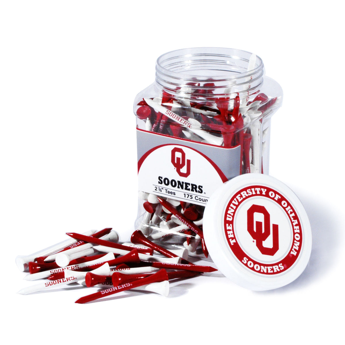 Oklahoma Sooners 175 Golf Tee Jar