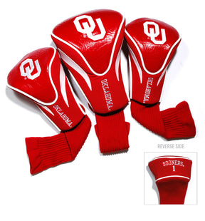 Oklahoma Sooners 3 Pack Embroidered Contour Golf Headcovers