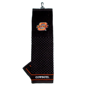 Oklahoma State Cowboys Tri-Fold Embroidered Scrubber Golf Towel