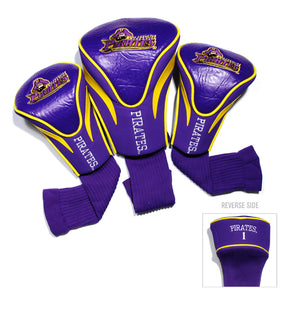 East Carolina Pirates 3 Pack Embroidered Contour Golf Headcovers