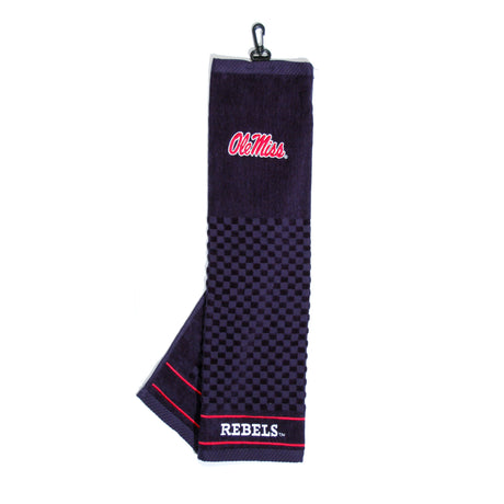 Mississippi Rebels Tri-Fold Embroidered Scrubber Golf Towel
