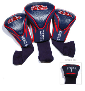 Mississippi Rebels 3 Pack Embroidered Contour Golf Headcovers