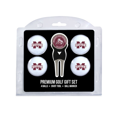 Mississippi State Bulldogs 4 Golf Balls And Divot Tool Gift Set