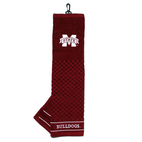 Mississippi State Bulldogs Tri-Fold Embroidered Scrubber Golf Towel