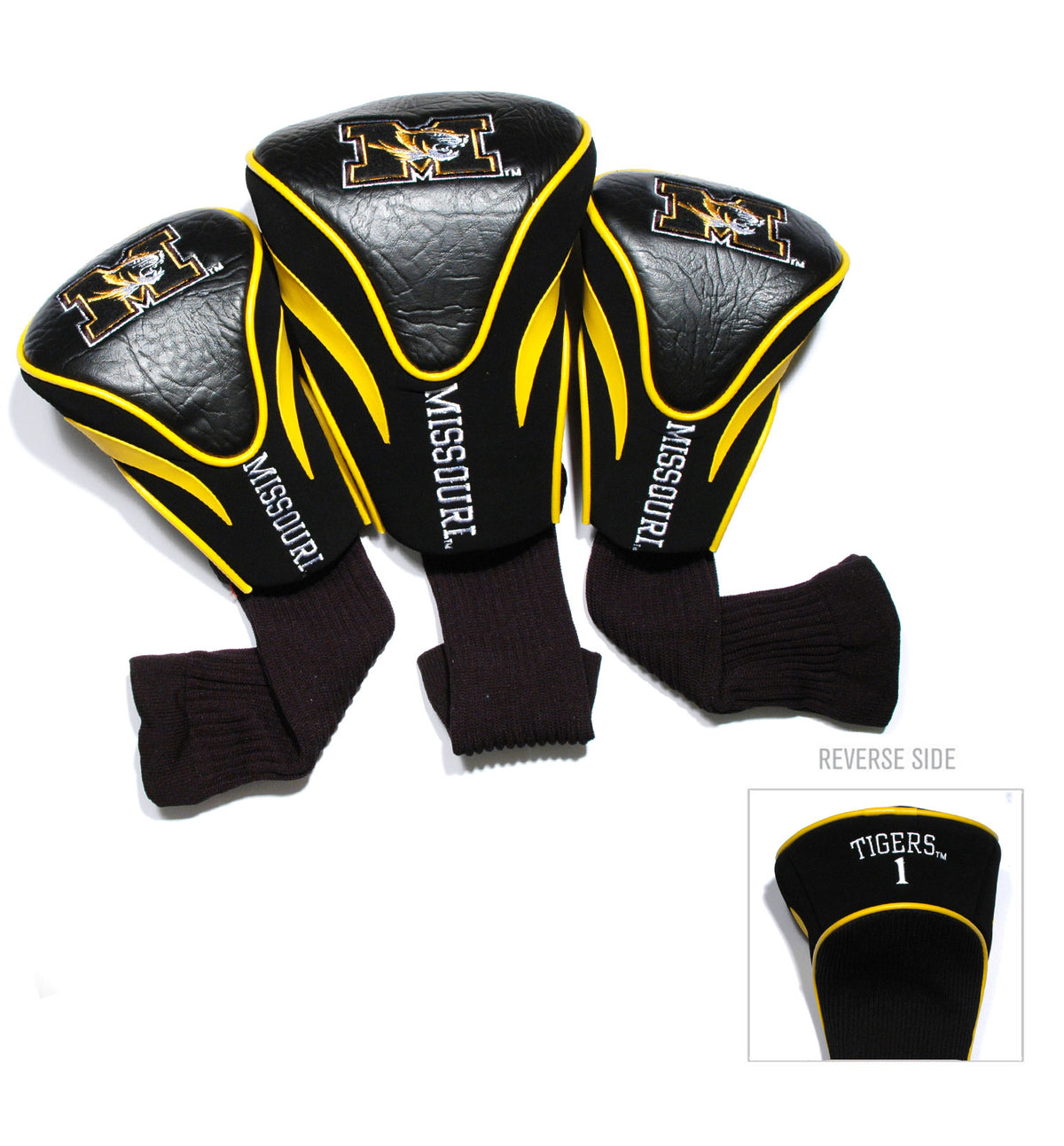 Missouri Tigers 3 Pack Embroidered Contour Golf Headcovers