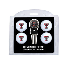 Texas Tech Red Raiders 4 Golf Balls And Divot Tool Gift Set