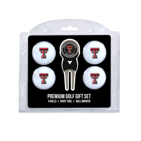 Texas Tech Red Raiders 4 Golf Balls And Divot Tool Gift Set