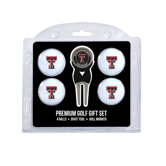 Texas Tech Red Raiders 4 Golf Balls And Divot Tool Gift Set