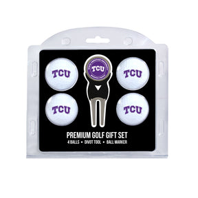 TCU Horned Frogs 4 Golf Balls And Divot Tool Gift Set
