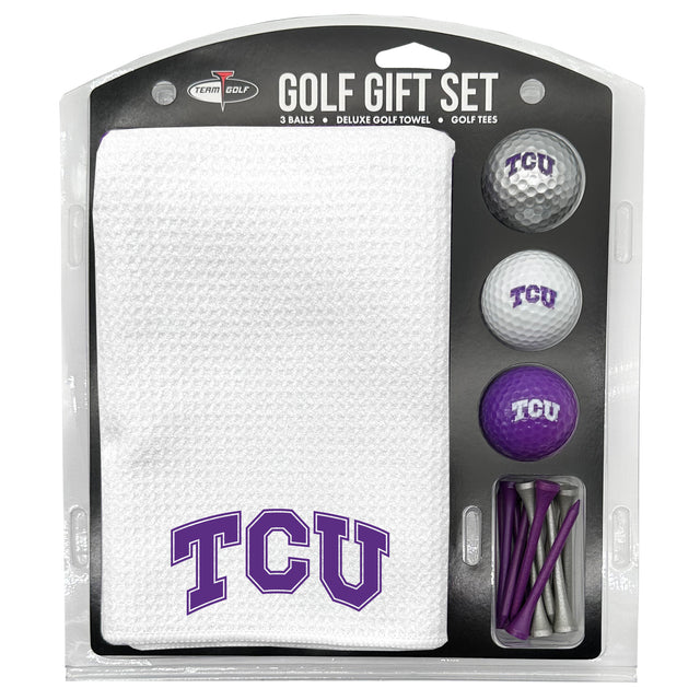 TCU Horned Frogs Microfiber Towel Golf Gift Set - White