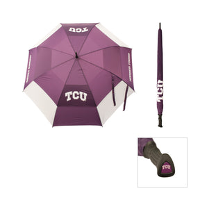 TCU Horned Frogs  Double Canopy Wind Proof Golf Umbrella