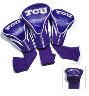TCU Horned Frogs 3 Pack Embroidered Contour Golf Headcovers