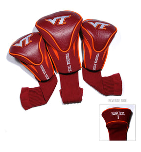 Virginia Tech Hokies 3 Pack Embroidered Contour Golf Headcovers