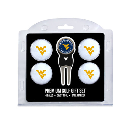West Virginia Mountaineers 4 Golf Balls And Divot Tool Gift Set