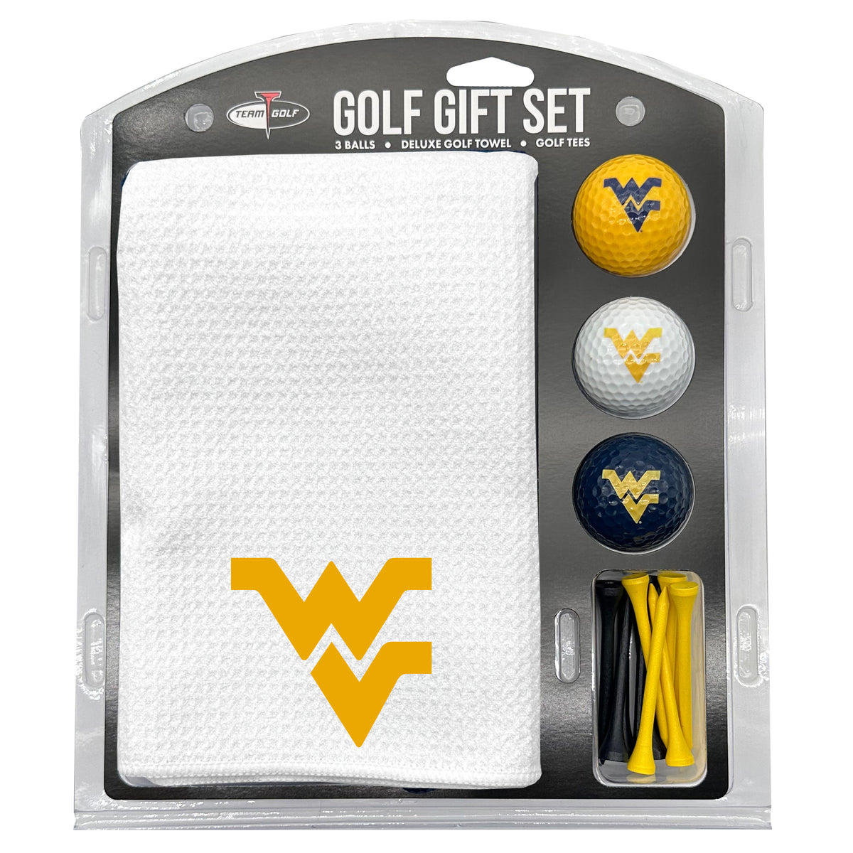 West Virginia Mountaineers Microfiber Towel Golf Gift Set - White