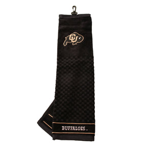 Colorado Buffaloes Tri-Fold Embroidered Scrubber Golf Towel