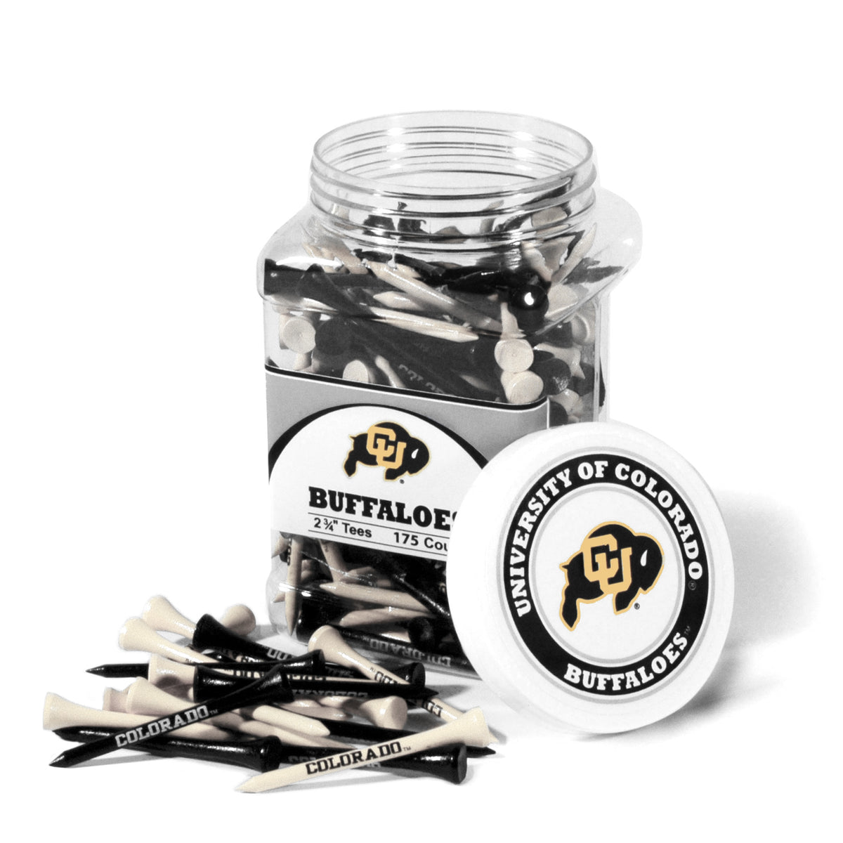 Colorado Buffaloes 175 Golf Tee Jar