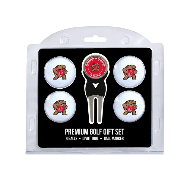 Maryland Terrapins 4 Golf Balls And Divot Tool Gift Set