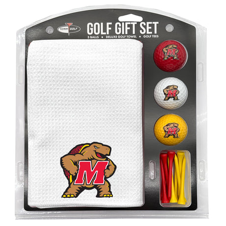 Maryland Terrapins Microfiber Towel Golf Gift Set - White