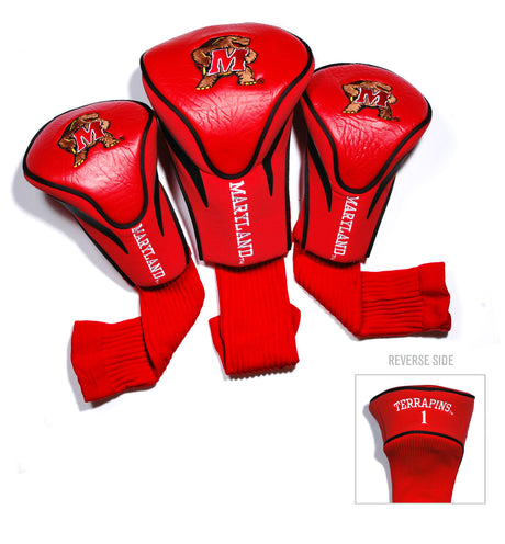 Maryland Terrapins 3 Pack Embroidered Contour Golf Headcovers