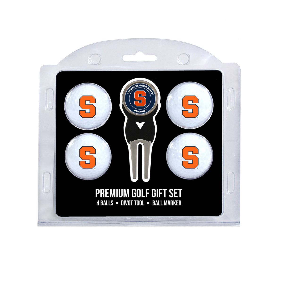 Syracuse Orange  4 Golf Balls And Divot Tool Gift Set