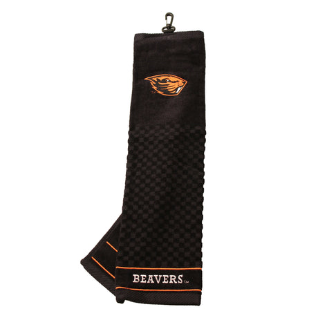 Oregon State Beavers Tri-Fold Embroidered Scrubber Golf Towel