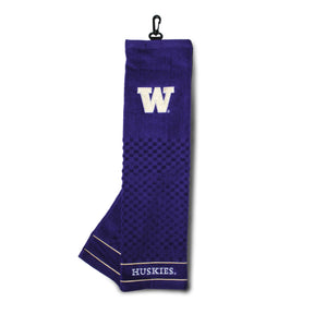 Washington Huskies Tri-Fold Embroidered Scrubber Golf Towel