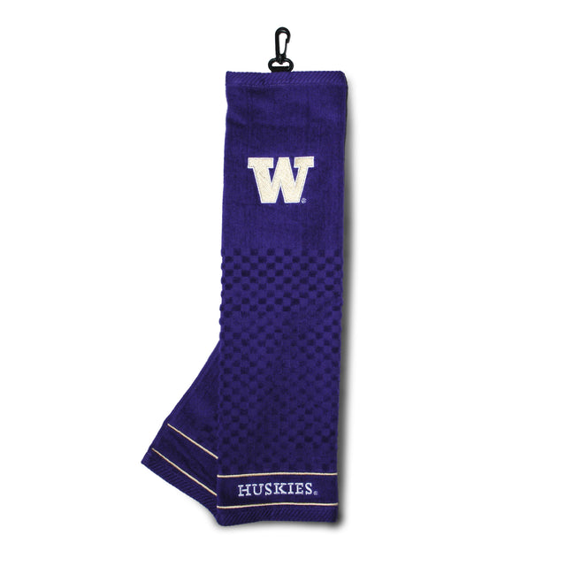 Washington Huskies Tri-Fold Embroidered Scrubber Golf Towel