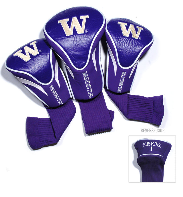 Washington Huskies 3 Pack Embroidered Contour Golf Headcovers