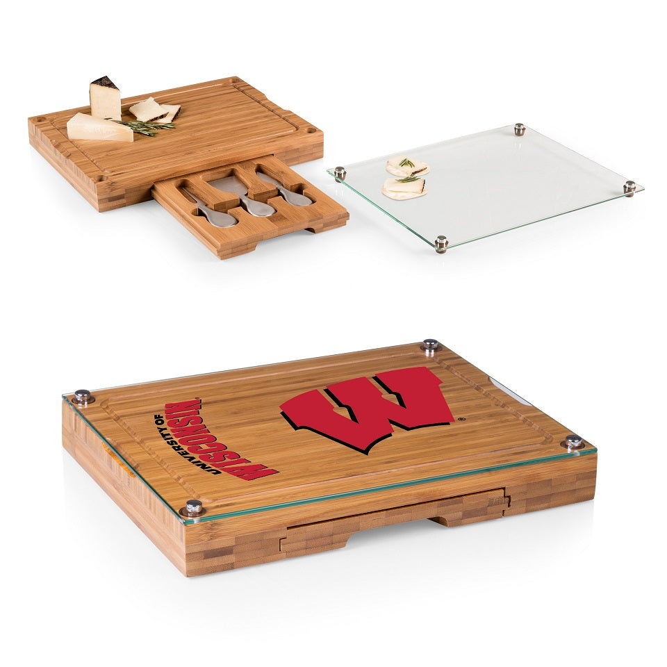 Wisconsin Badgers Concerto Bamboo Cutting Board
