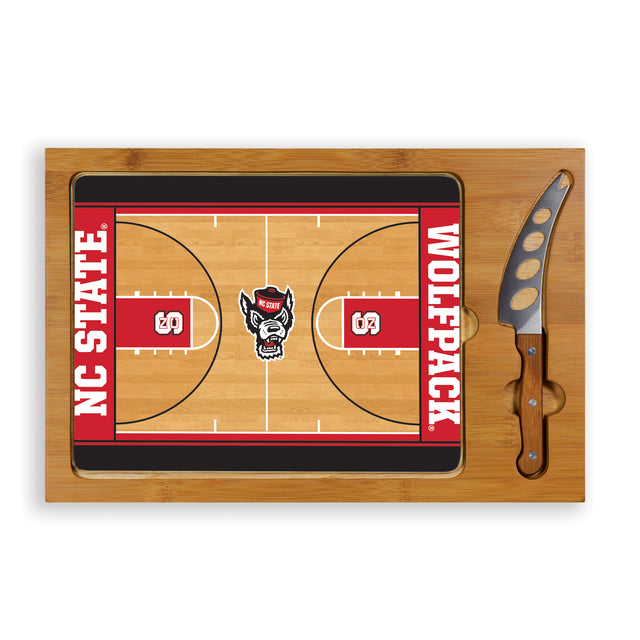 NC State Wolfpack Icon Glass Top Cutting Board & Knife Set - Basketball