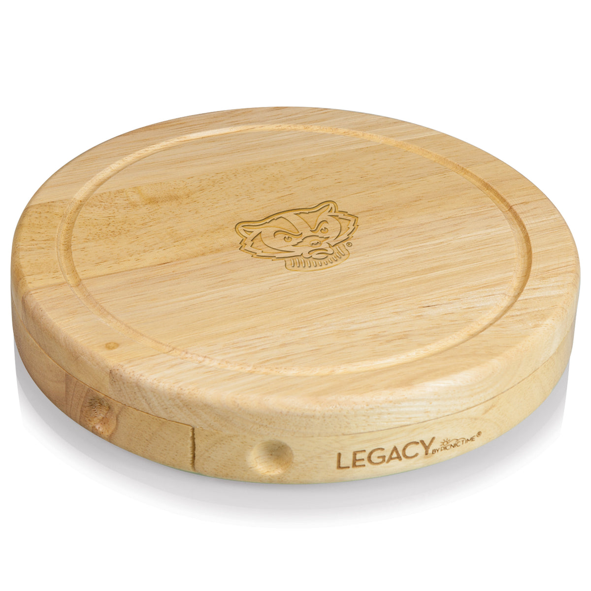 Wisconsin Badgers Brie Cheese Cutting Board & Tools Set