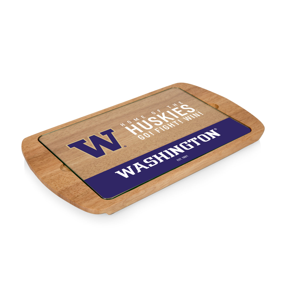 Washington Huskies Billboard Glass Top Serving Tray
