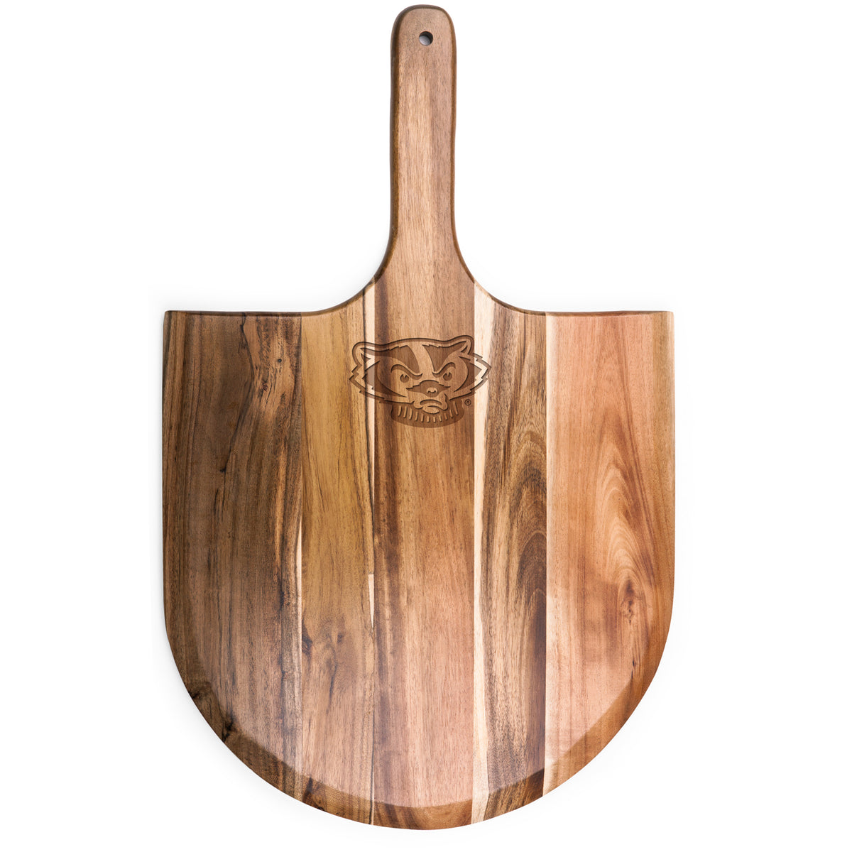 Wisconsin Badgers Acacia Pizza Peel Serving Paddle